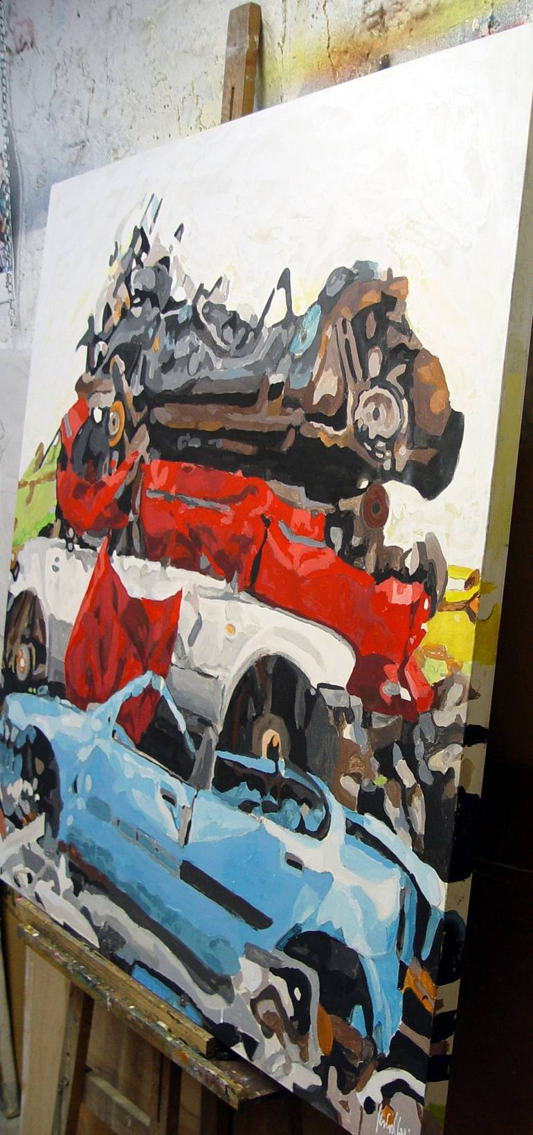 Original Car Painting by TRAFIC D'ART