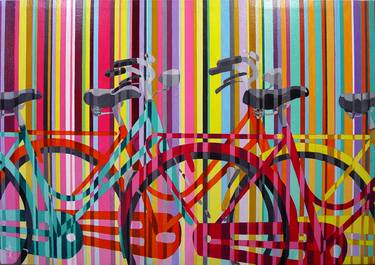 Original Op Art Car Paintings by TRAFIC D'ART