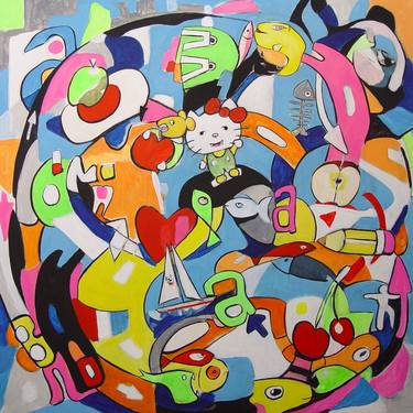 Original Pop Art Cartoon Paintings by TRAFIC D'ART