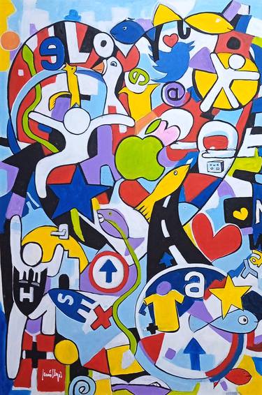 Original Pop Art Cartoon Paintings by TRAFIC D'ART