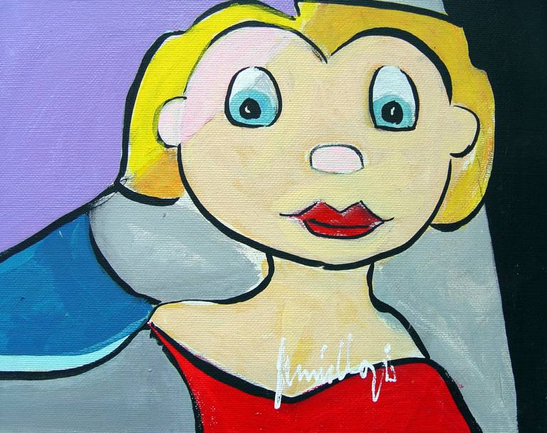 Original Pop Art Cartoon Painting by TRAFIC D'ART