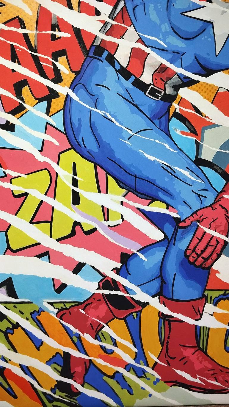 Original Pop Art Comics Painting by Trafic D'Art