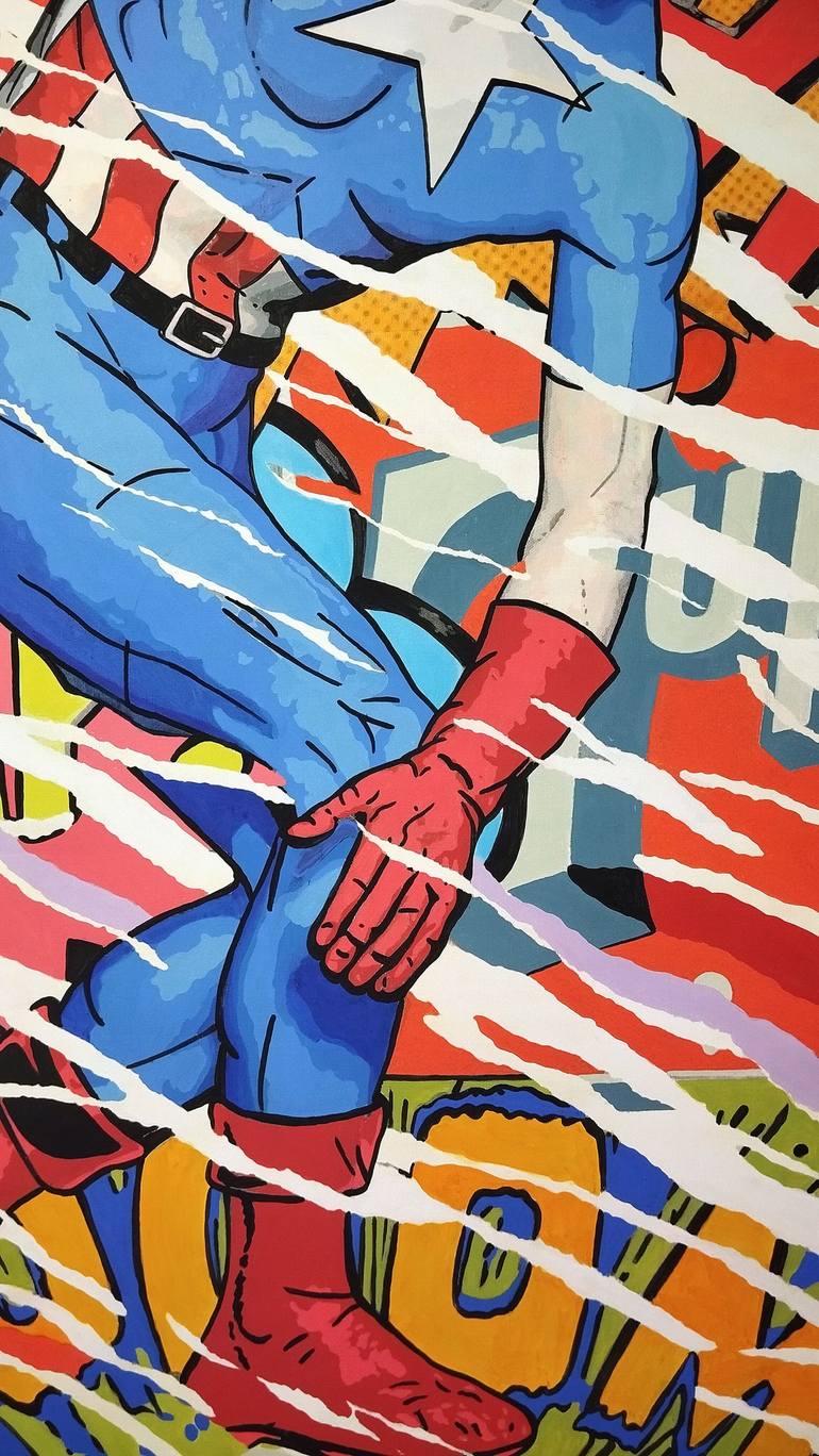 Original Pop Art Comics Painting by Trafic D'Art