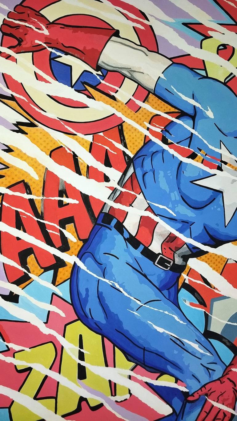 Original Pop Art Comics Painting by Trafic D'Art