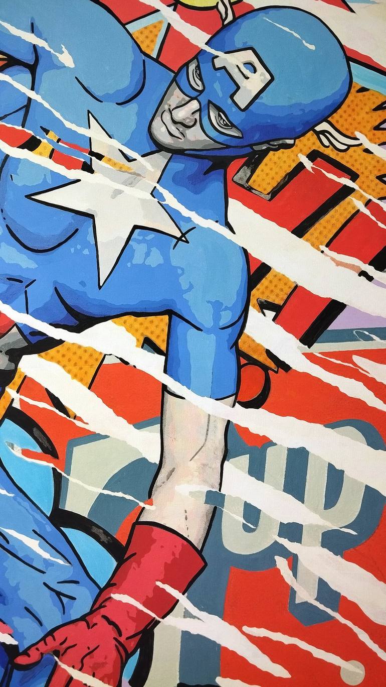 Original Pop Art Comics Painting by Trafic D'Art