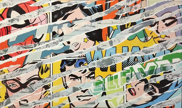 Comic On Painting by Trafic D'Art | Saatchi Art
