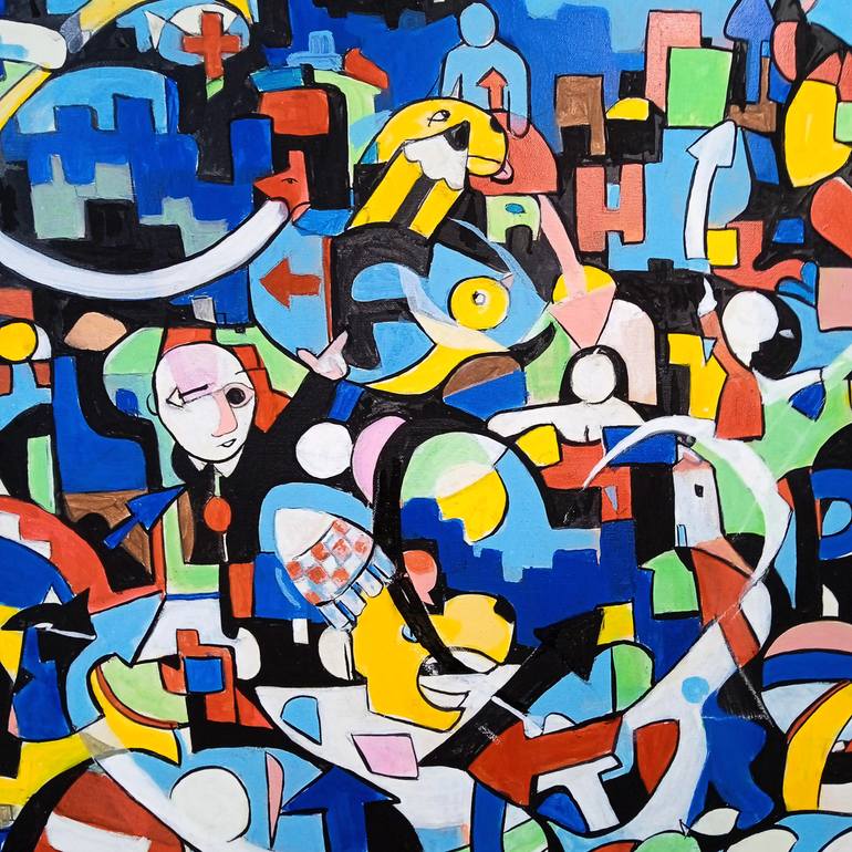 Original Abstract Love Painting by Trafic D'Art
