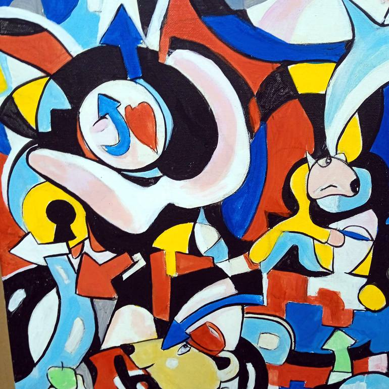Original Abstract Love Painting by Trafic D'Art