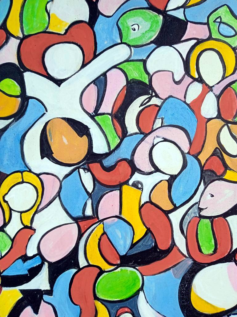 Original Illustration Cartoon Painting by Trafic D'Art