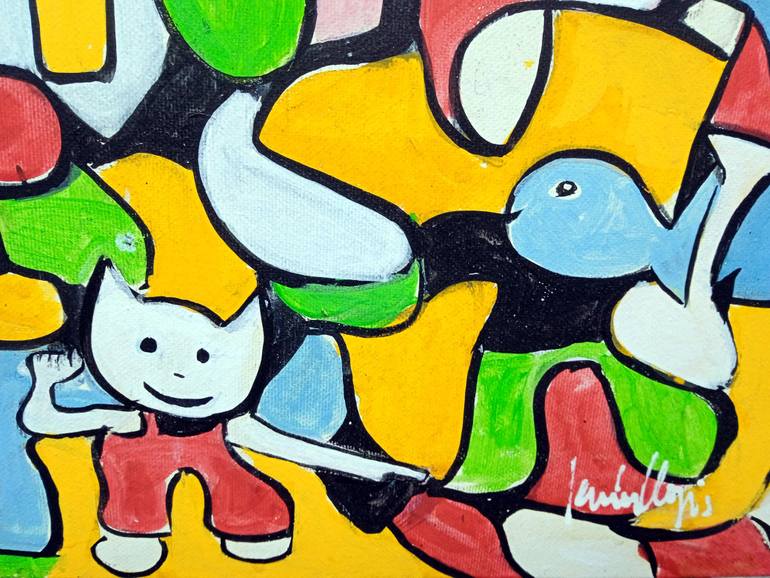 Original Illustration Cartoon Painting by Trafic D'Art