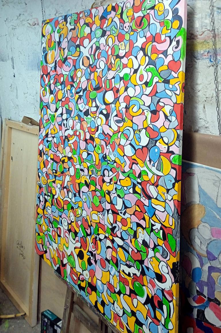 Original Illustration Cartoon Painting by Trafic D'Art