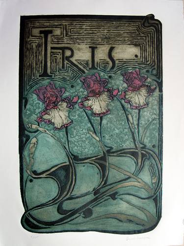 Print of Art Deco Botanic Printmaking by TRAFIC D'ART