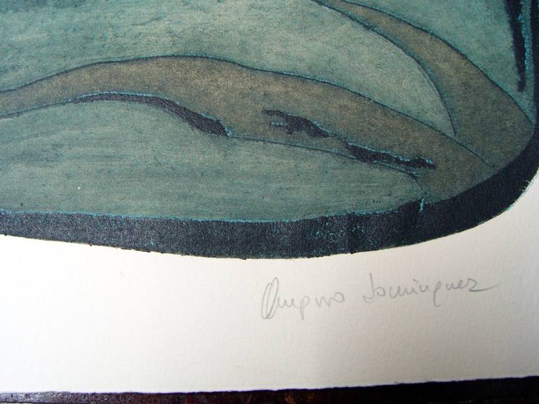 Original Art Deco Botanic Printmaking by Trafic D'Art