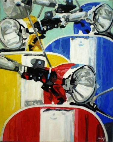 Print of Pop Art Bike Paintings by TRAFIC D'ART