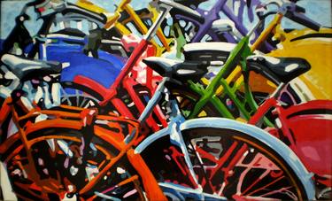Print of Impressionism Bicycle Paintings by TRAFIC D'ART