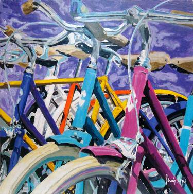 Print of Bike Paintings by TRAFIC D'ART