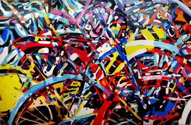 Print of Abstract Bicycle Paintings by TRAFIC D'ART