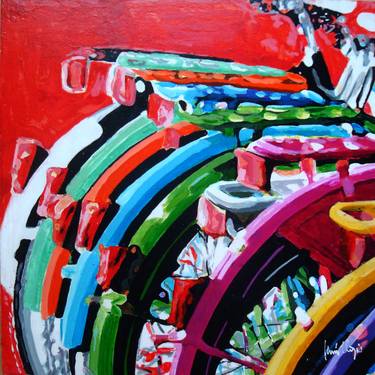 Print of Bicycle Paintings by TRAFIC D'ART