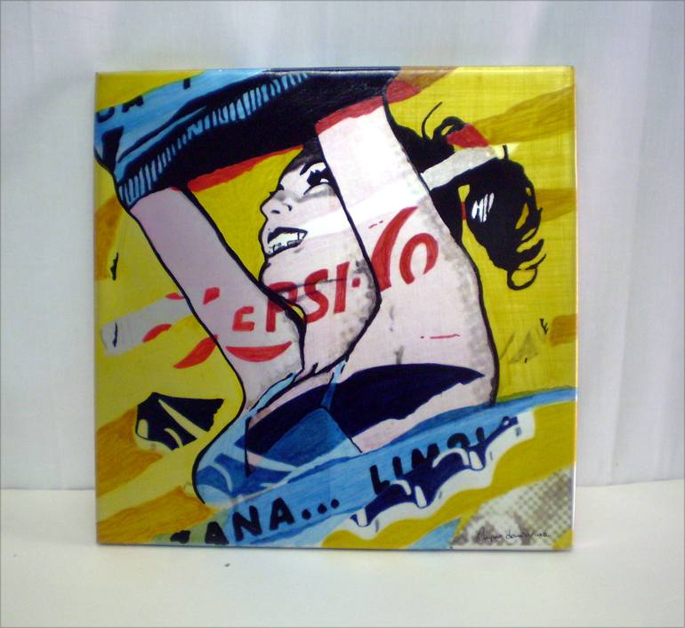 Original Pop Art Popular culture Painting by TRAFIC D'ART