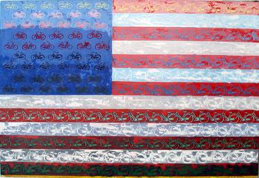 Original Pop Art Bicycle Paintings by TRAFIC D'ART