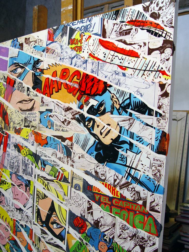 Original Pop Art Comics Painting by Trafic D'Art