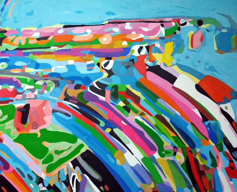 Original Cubism Bicycle Painting by Trafic D'Art