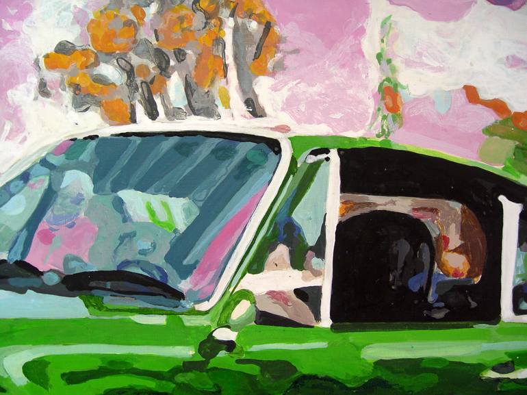 Original Figurative Car Painting by TRAFIC D'ART