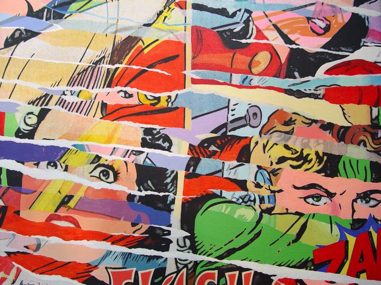 Original Pop Art Popular culture Painting by TRAFIC D'ART