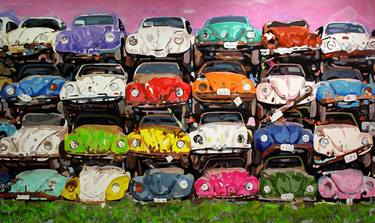 Original Impressionism Automobile Paintings by TRAFIC D'ART
