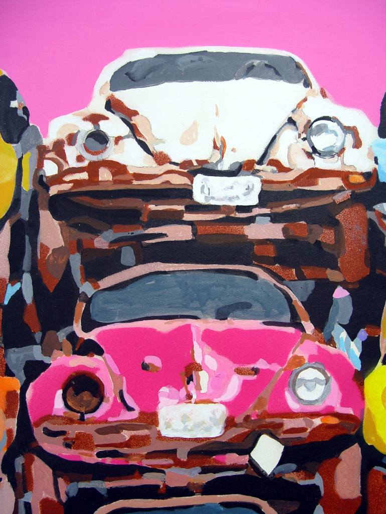 Original Pop Art Car Painting by TRAFIC D'ART