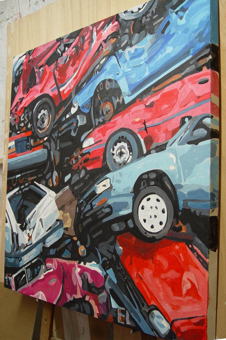 Original Figurative Car Painting by TRAFIC D'ART