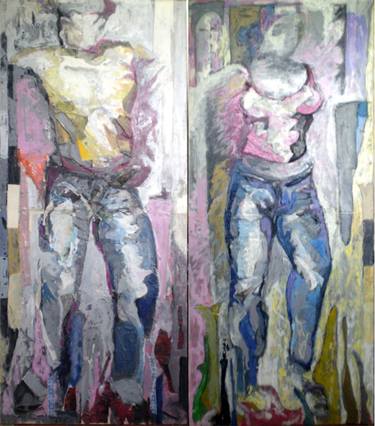 Original Abstract Expressionism Body Paintings by TRAFIC D'ART
