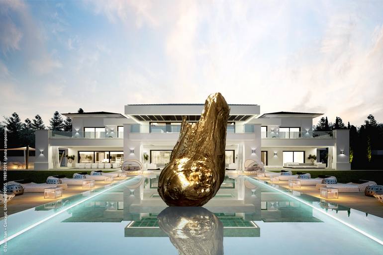 Original Abstract Nature Sculpture by Tsunshan Ng