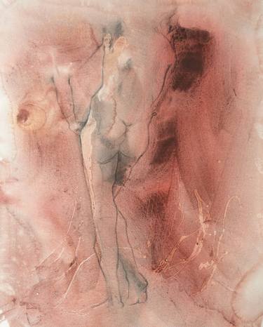 Original Abstract Expressionism Nude Painting by Tsunshan Ng