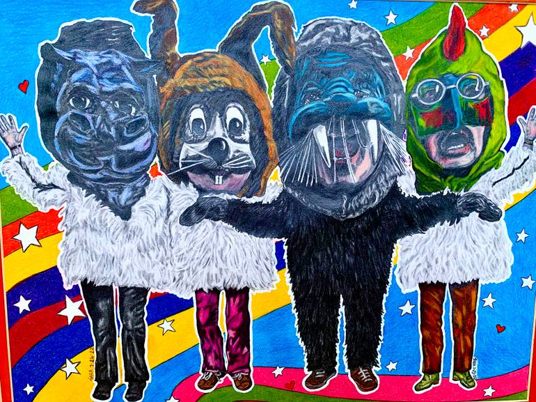 Original Pop Art Music Drawing by Sara Gauthier