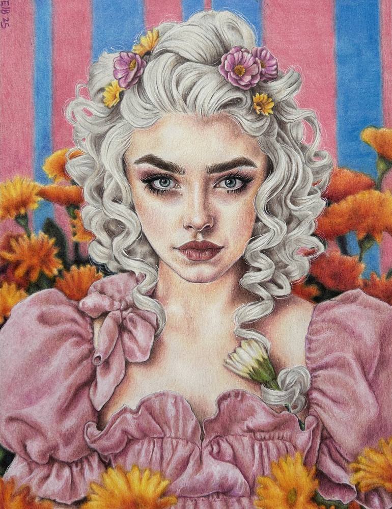 Original Portraiture Women Drawings by Erin Boyle