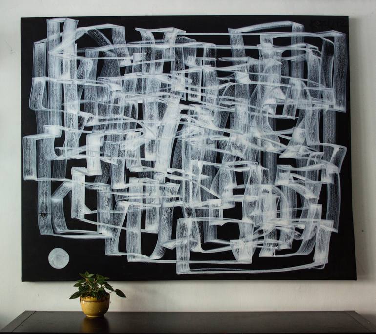 Original Abstract Expressionism Abstract Painting by Krutz Sivael