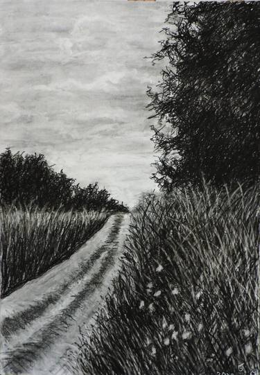 Original Realism Landscape Drawings by Nino Gudadze