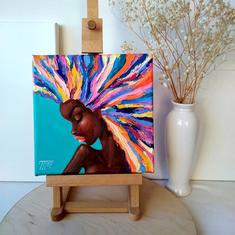 Original Expressionism Women Painting by Tatiana Bukharina