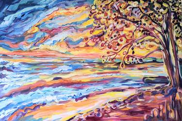 Original Expressionism Landscape Paintings by Montina Hussey