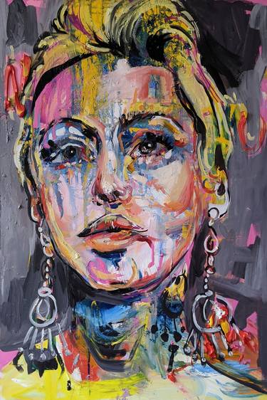 Original Abstract Expressionism Portrait Paintings by Montina Hussey