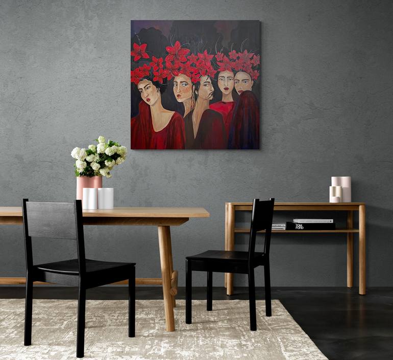 Original Figurative People Painting by Elena Pitermann