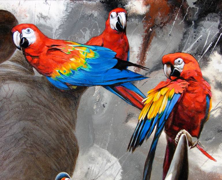 Original Modernism Animal Painting by Vera Goncharenko