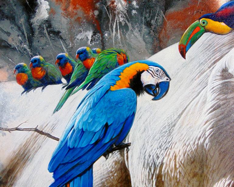 Original Modernism Animal Painting by Vera Goncharenko