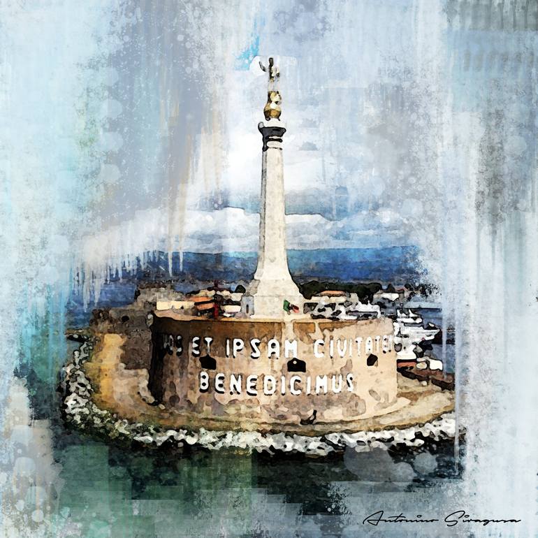 Madonna Della Lettera Messina Storia Statua della Madonna della Lettera - Messina Mixed Media by Antonino