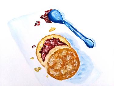 Original Abstract Expressionism Food Paintings by Sara Richins
