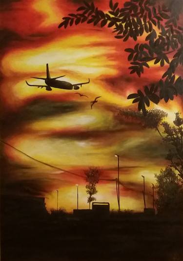 Original Fine Art Time Painting by Lucia Mangia