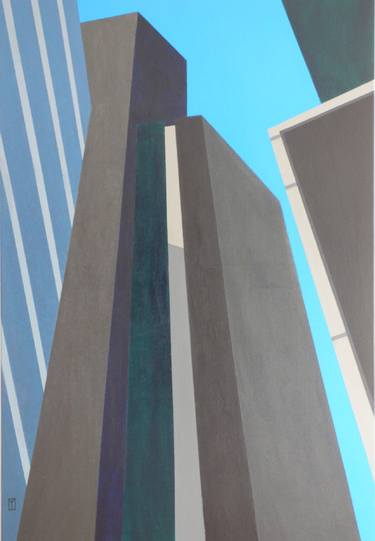 Original Modernism Architecture Paintings by Anthony Moss