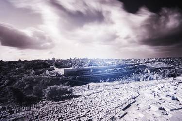 A view of The Temple Mount and Dome of the Rock from mount Olives and the ancient Jewish cemetery - Limited Edition of 1 thumb