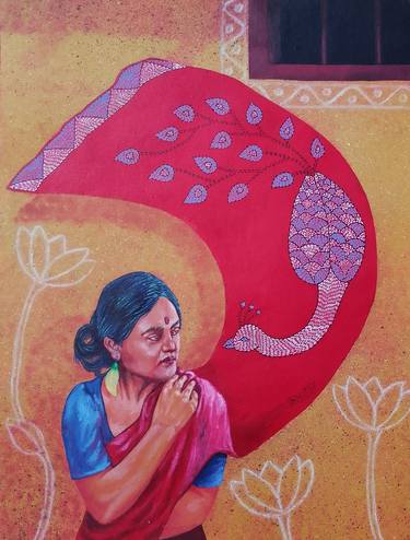 Print of Figurative Love Paintings by PRASENJIT NATH